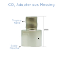 Co2 Gewinde-Adapter aus Messing Chrom fr Soda -> Tropica...