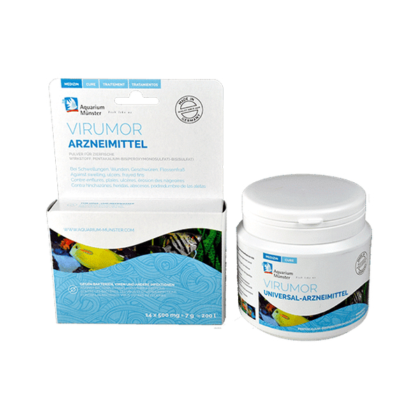 Aquarium Mnster Virumor - Universal-Arzneimittel 14x500mg  (reicht fr einmalige Therapie bei Aquarien bis 200L)