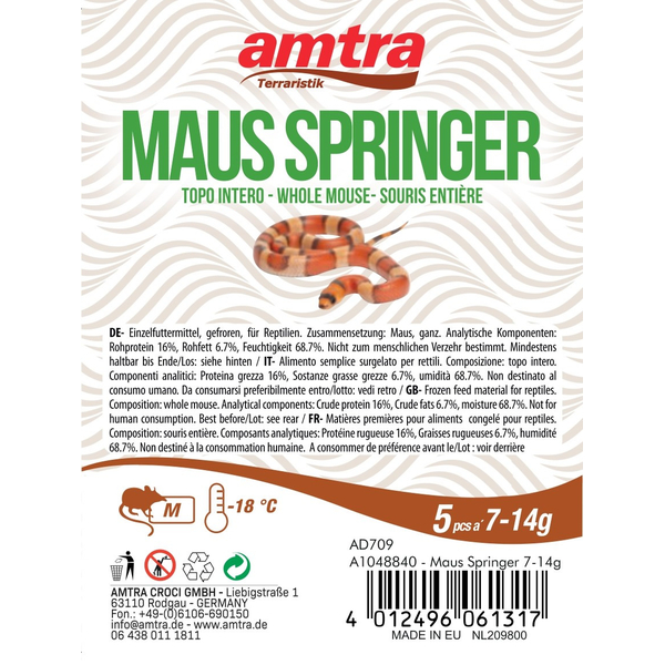 Amtra Mausspringer 7-14g Beutel mit 5 St�ck (Frostfutter)