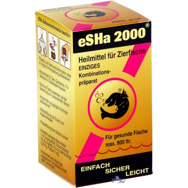 eSHa 2000 Kombinationsprparat | Breitbandheilmittel gegen verschiedene Fischkrankheiten 180ml