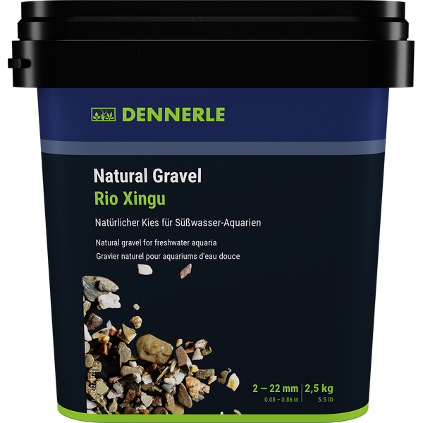 Dennerle Natural Gravel Rio Xingu Aquarienkies 2-22mm 2,5kg