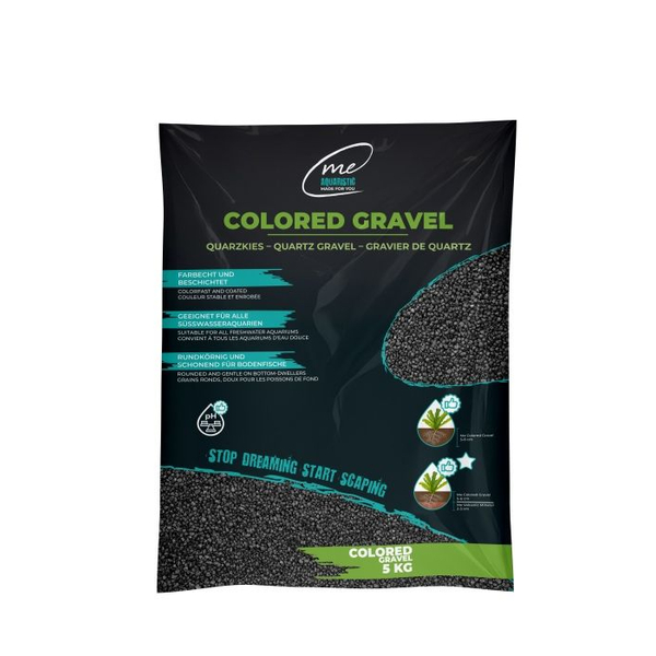 me Aquaristic Colored Gravel Obsidian Black 2-3mm 5kg