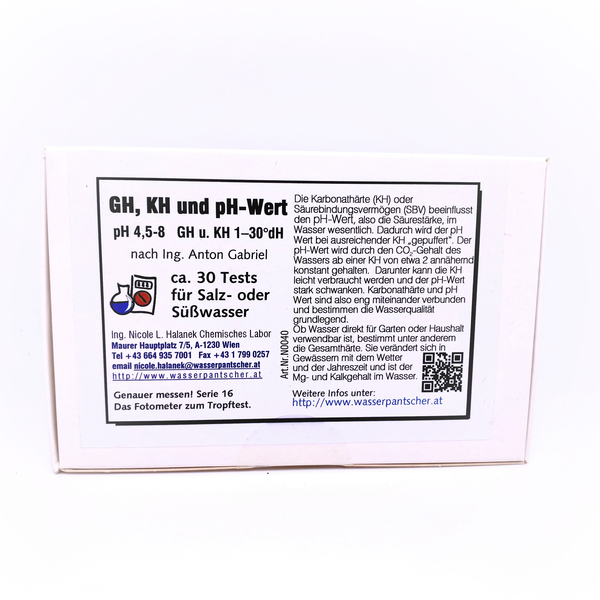 Wasserpantscher gH, kH und pH-Wert Test