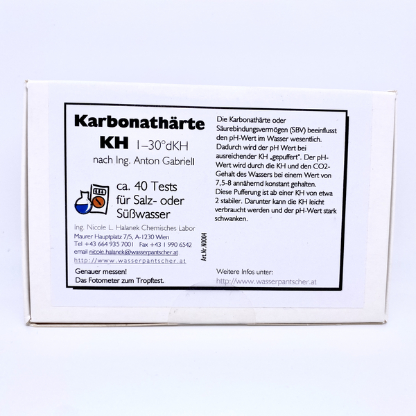 Wasserpantscher Karbonathrte KH Test