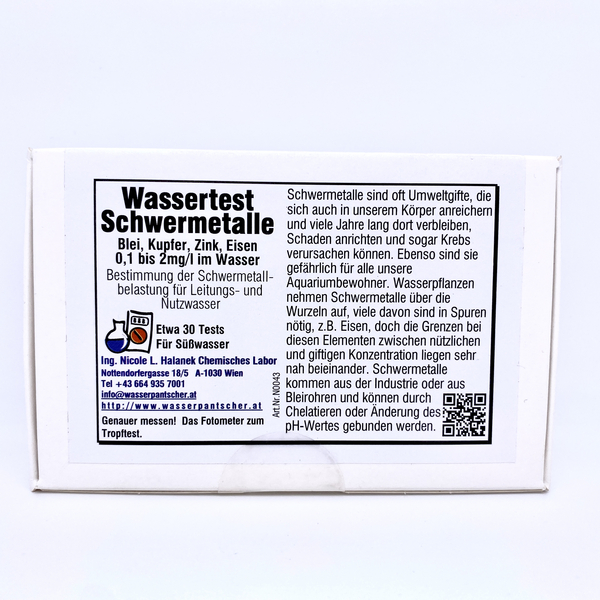 Wasserpantscher Schwermetalle Wassertest