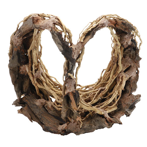 Heart Root - Herz aus Aquarium-Wurzel, Handarbeit (40 x 30 x 30 cm)
