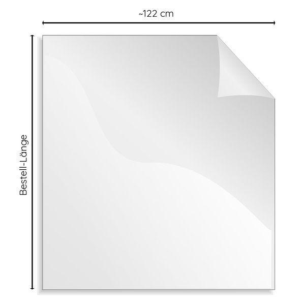 Aquarium-R�ckwandfolie Milchglas Meterware Breite 120cm