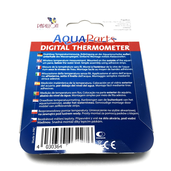 Papillon AquaPart Digital Thermometer white/transparent fr Aquarien